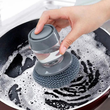 Kitchen Soap Dispensing Palm Brush (Pack of 2)
