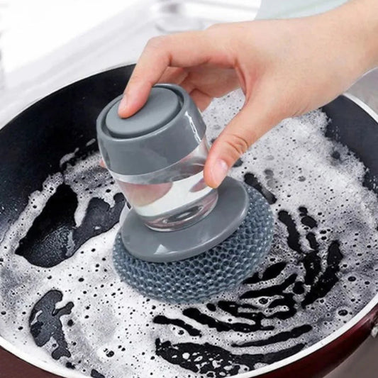 Kitchen Soap Dispensing Palm Brush (Pack of 2)